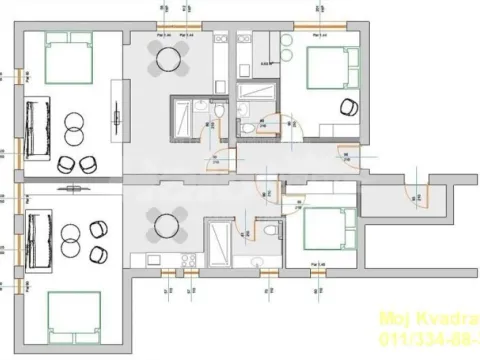Sale, four bedroom apartment, 109m², Zemun Centar, Zemun Sve Podlokacije - image 15