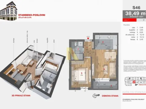 Prodaja, dvosoban stan, 38m², Centar, Novi Sad - image 2