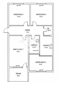 Osnova nekretnine prikazuje raspored prostorija sa dimenzijama. - image 12