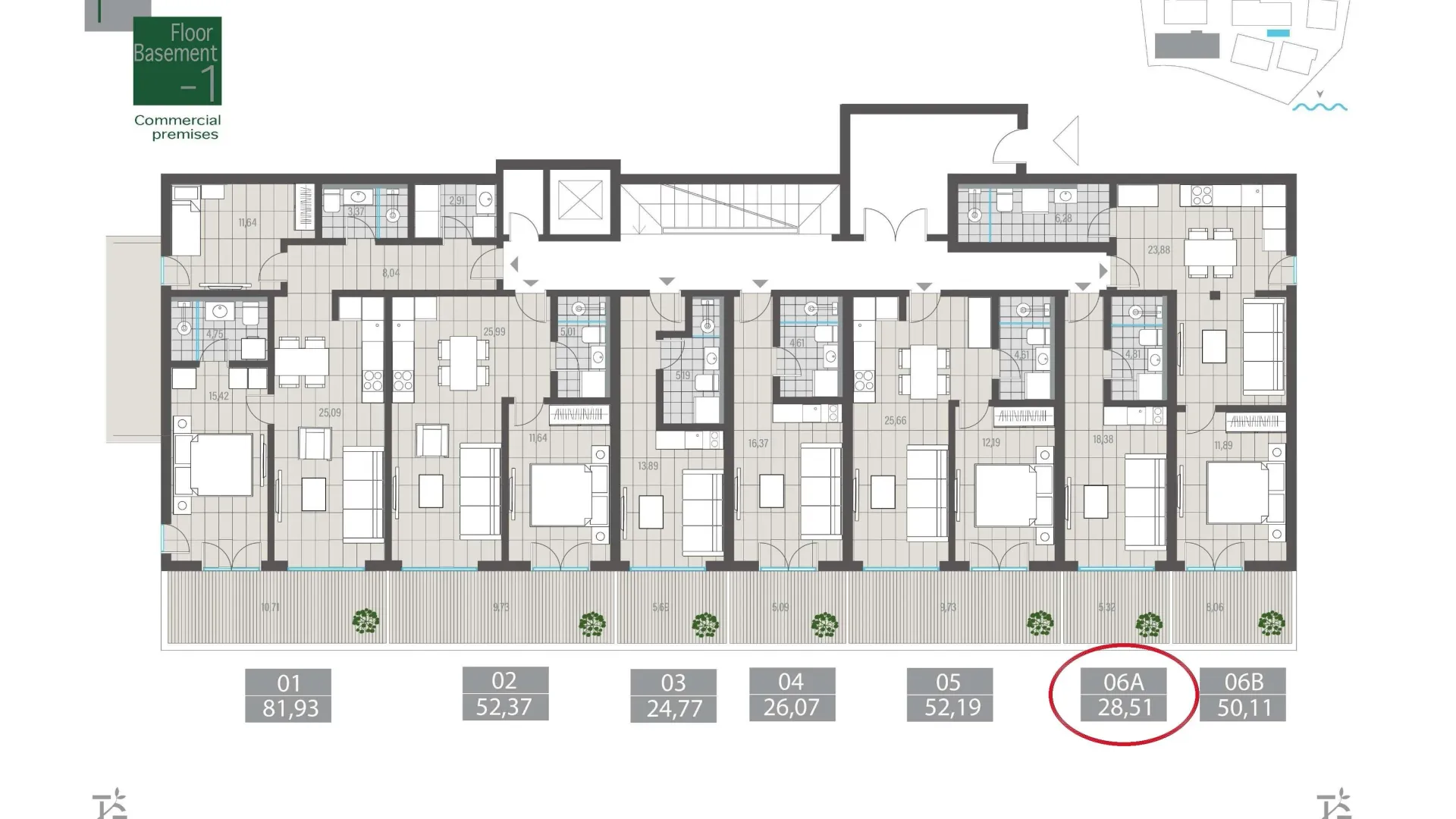 Sale, studio apartment, 29m², Centar, Tivat