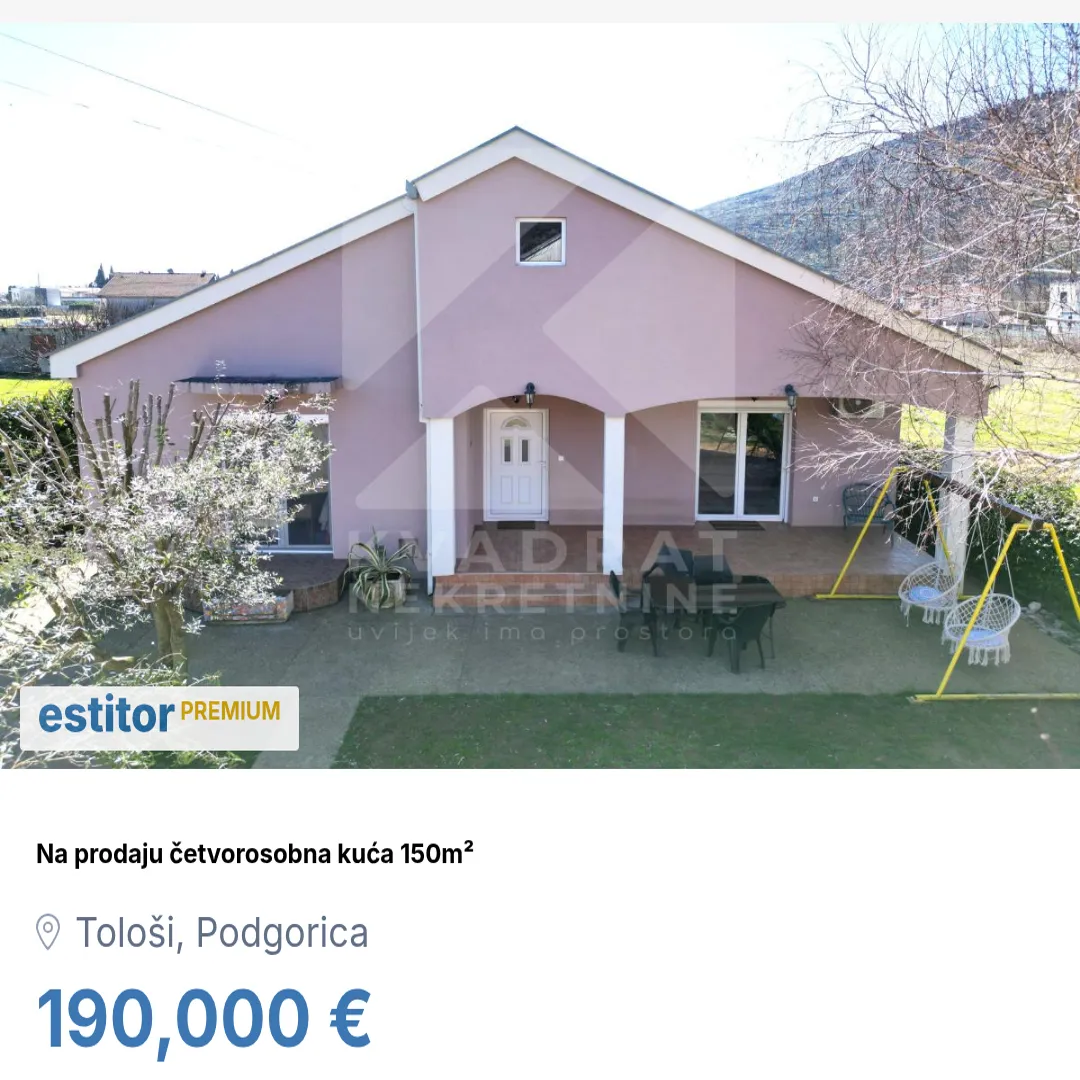 Sale, house, 150m², Tološi, Podgorica