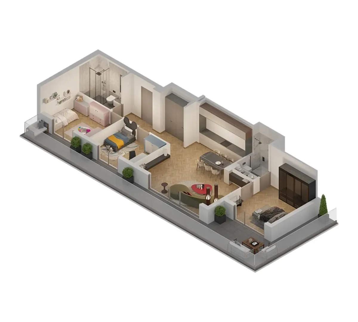 Sale, four bedroom apartment, 132m², Crveni Krst, Beograd