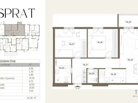 Prodaja, dvosoban stan, 65m², Tološi, Podgorica - image 3