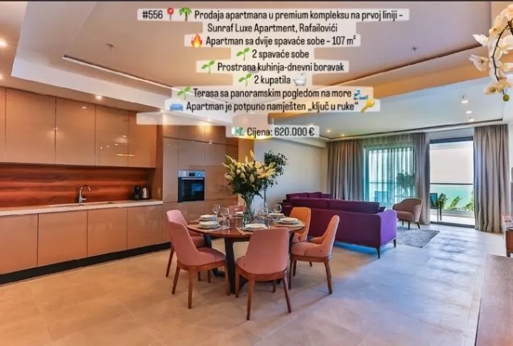 Prodaja, dvosoban stan, 107m², Rafailovići, Budva