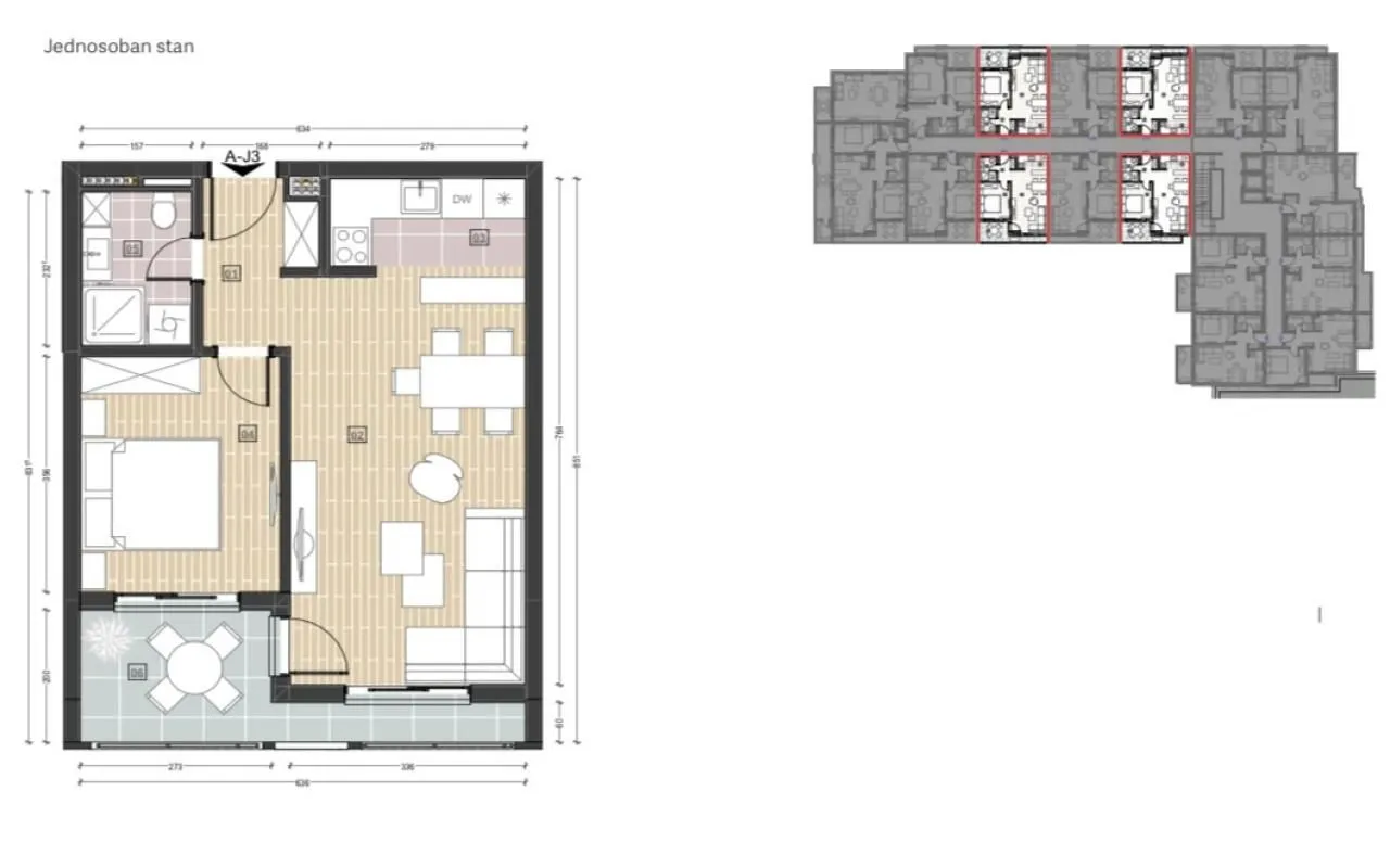 Sale, one bedroom apartment, 50m², Ilino, Bar