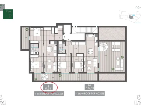 Prodaja, dvosoban stan, 82m², Centar, Tivat - image 8
