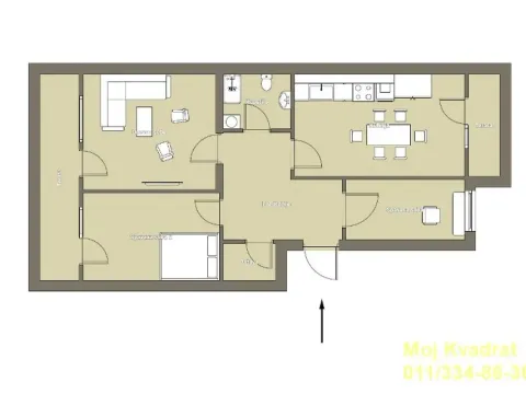 Sale, three bedroom apartment, 94m², Misa, Pančevo - image 15
