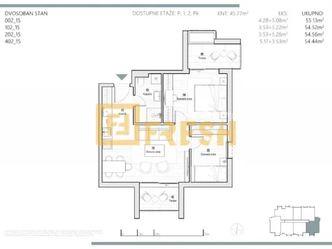 Prodaja, dvosoban stan, 55m², Kolašin, Crna Gora - image 10