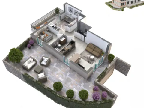 Sale, two bedroom apartment, 130m², Dobrota, Kotor