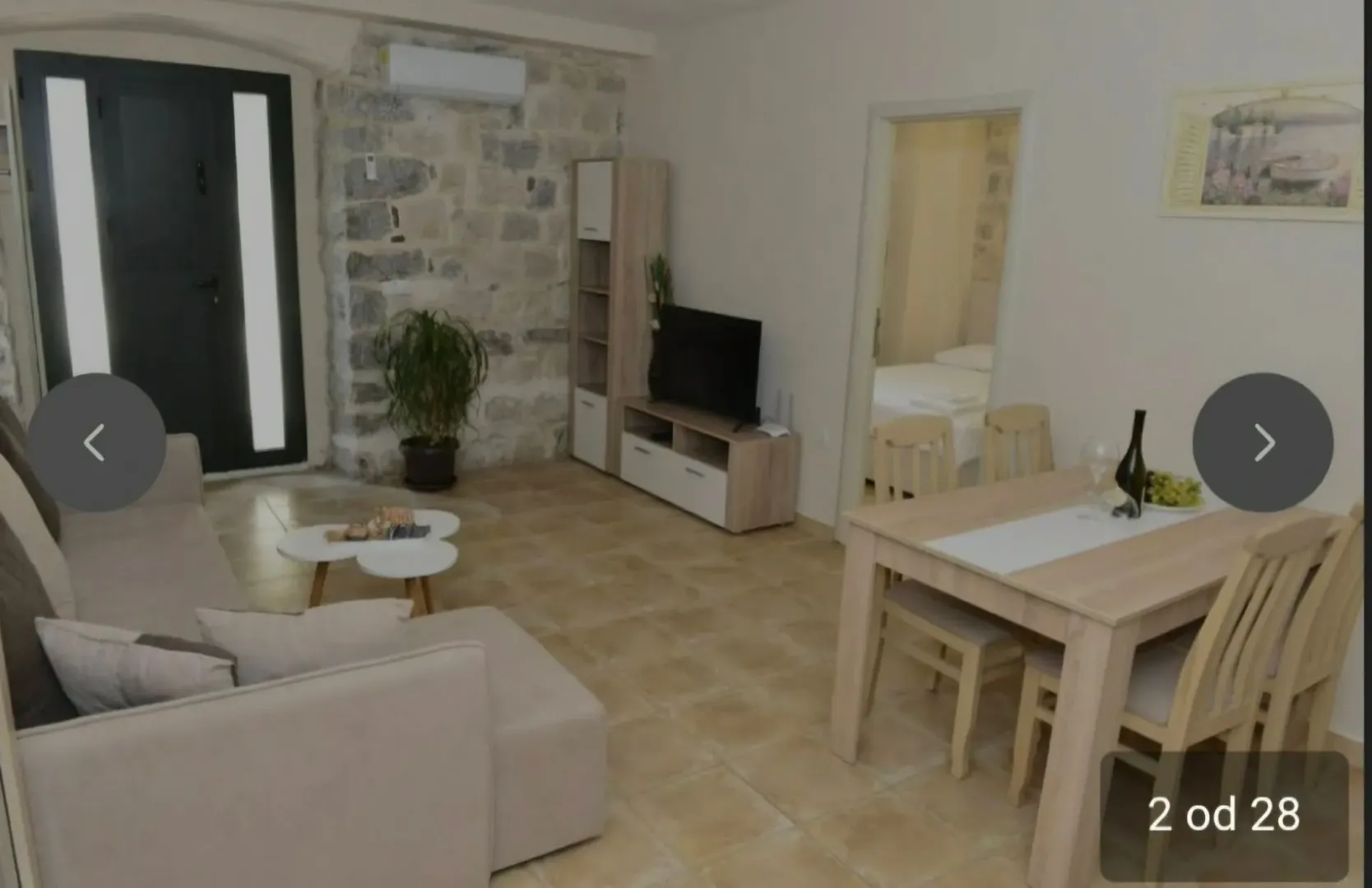 Rent, one bedroom apartment, 50m², Škaljari, Kotor
