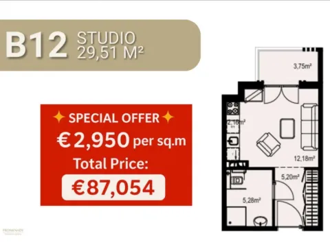 Sale, one bedroom apartment, 39m², Bečići, Budva - image 8