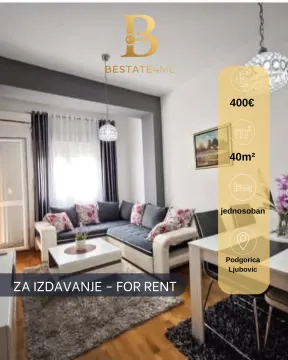 Rent, one bedroom apartment, 40m², Ljubović, Podgorica - image 1
