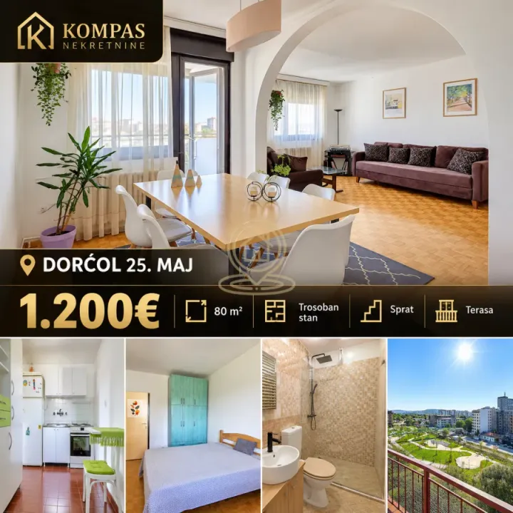 Rent, three bedroom apartment, 80m², Stari Grad, Beograd