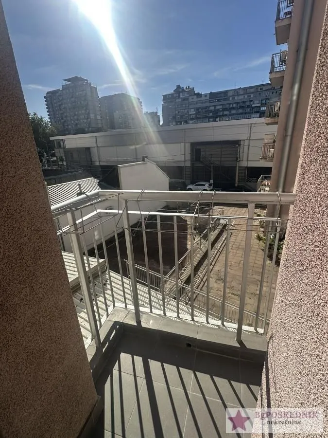 View of the urban surroundings from the balcony.
