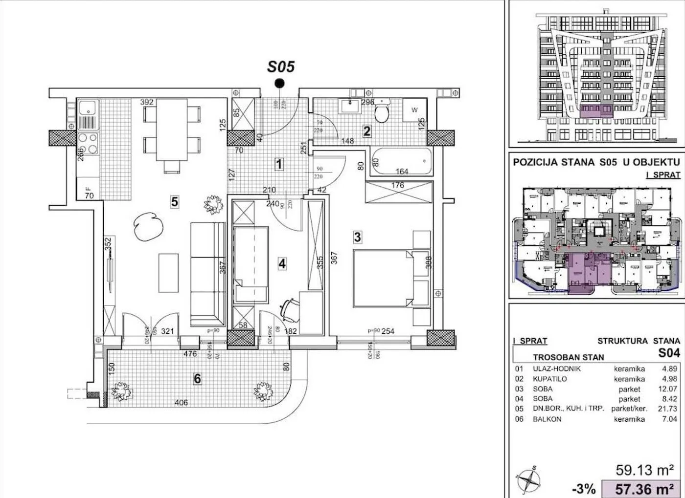 Prodaja, jednosoban stan, 57m², Telep, Novi Sad Sve Podlokacije