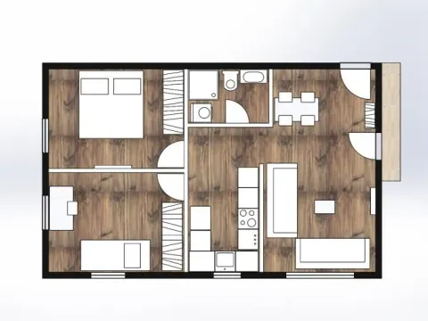 Sale, two bedroom apartment, 60m², Pantelej, Niš