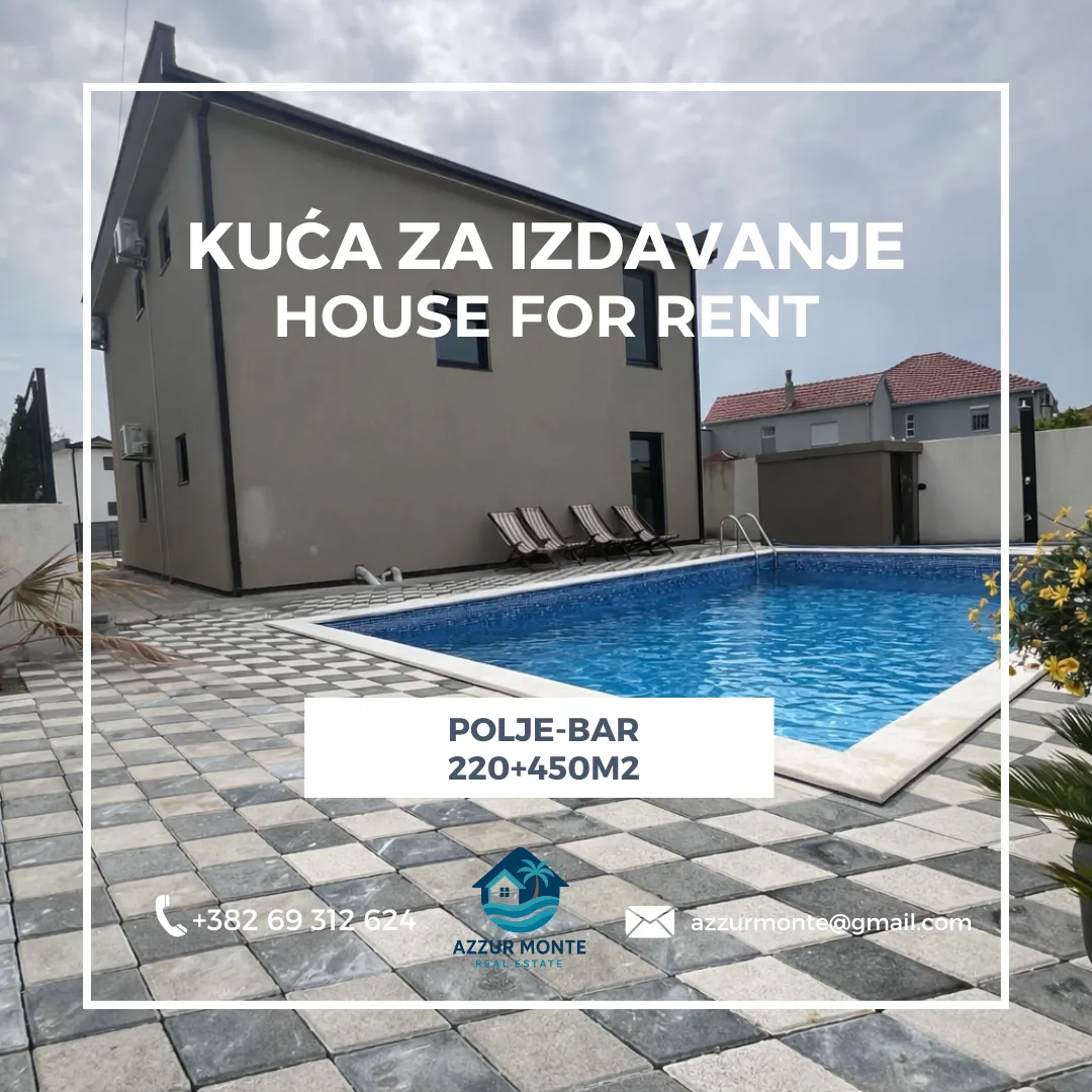 Rent, house, 220m², Polje, Bar