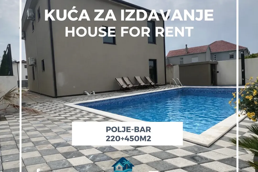 Rent, house, 220m², Polje, Bar