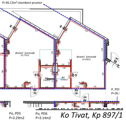 Prodaja, jednosoban stan, 36m², Mažina, Tivat