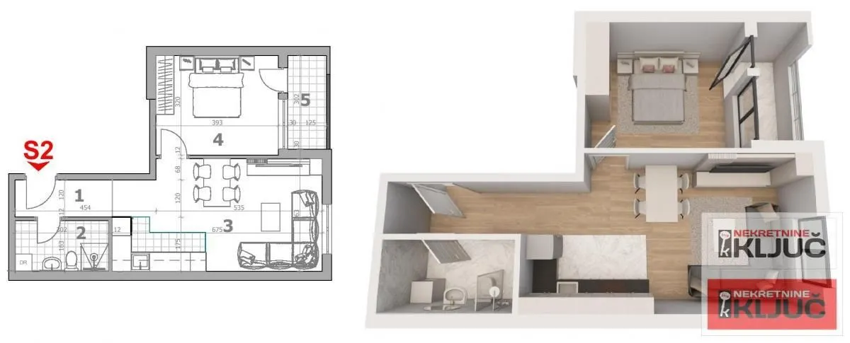 Prodaja, dvosoban stan, 45m², Lipov gaj, Novi Sad Sve Podlokacije