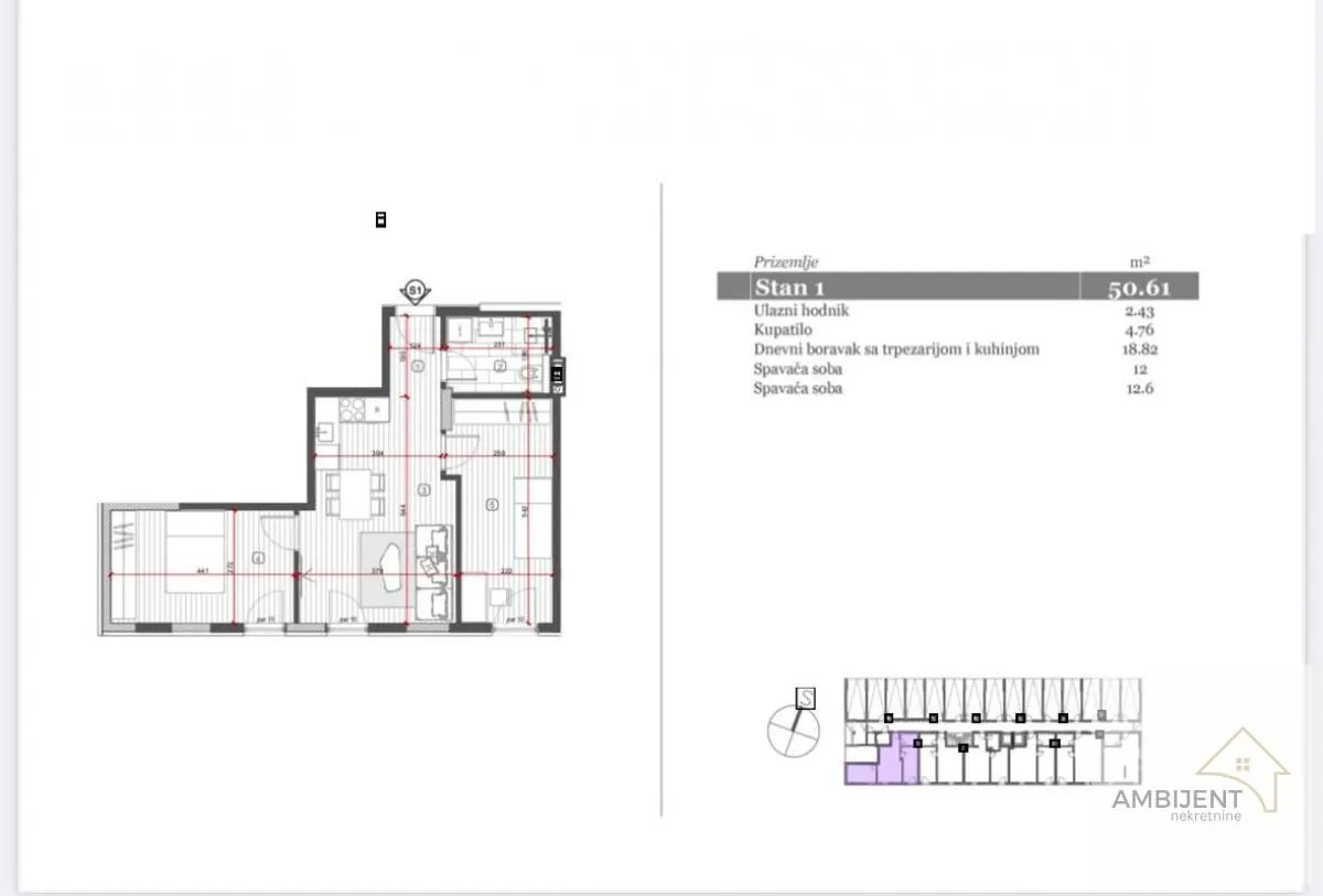 Prodaja, trosoban stan, 41m², Nova Pazova, Stara Pazova