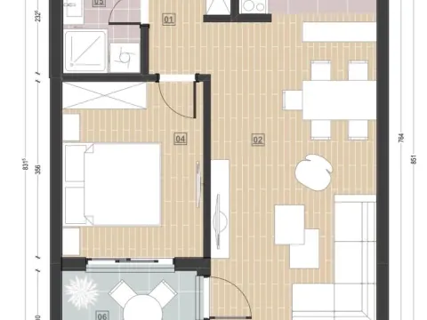 Sale, one bedroom apartment, 51m², Šušanj, Bar - image 6