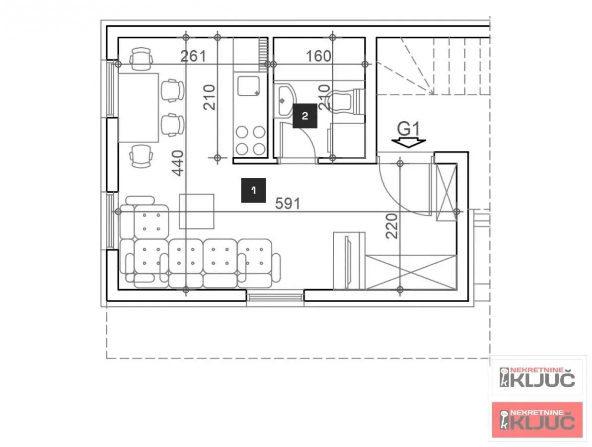 Sale, studio apartment, 22m², Klisa, Novi Sad Sve Podlokacije