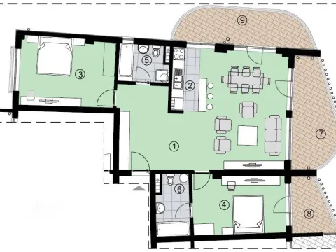 Prodaja, dvosoban stan, 120m², Bečići, Budva - image 2