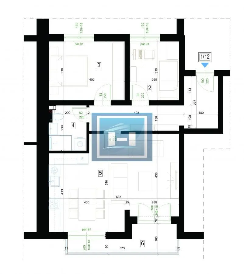 Sale, three bedroom apartment, 74m², Centar, Jagodina