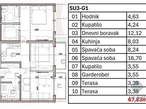 Prodaja, dvosoban stan, 67m², Dubovica, Budva - image 3