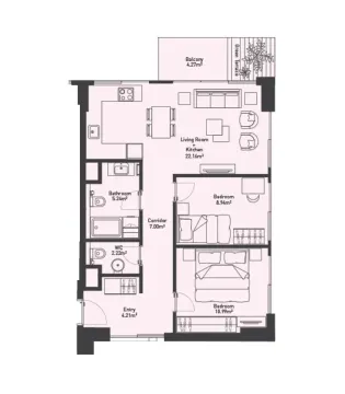 Sale, two bedroom apartment, 85m², Centar, Budva - image 9