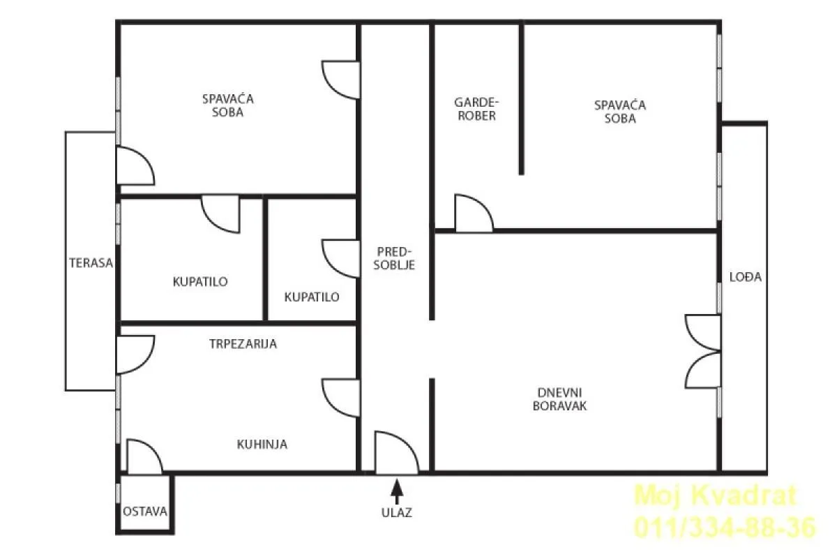 Sale, three bedroom apartment, 105m², Vračar Sve Podlokacije, Beograd