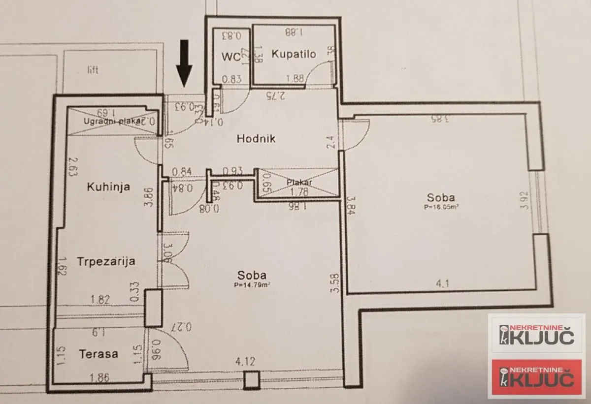 Izdavanje, dvosoban stan, 52m², Liman 3, Novi Sad Sve Podlokacije