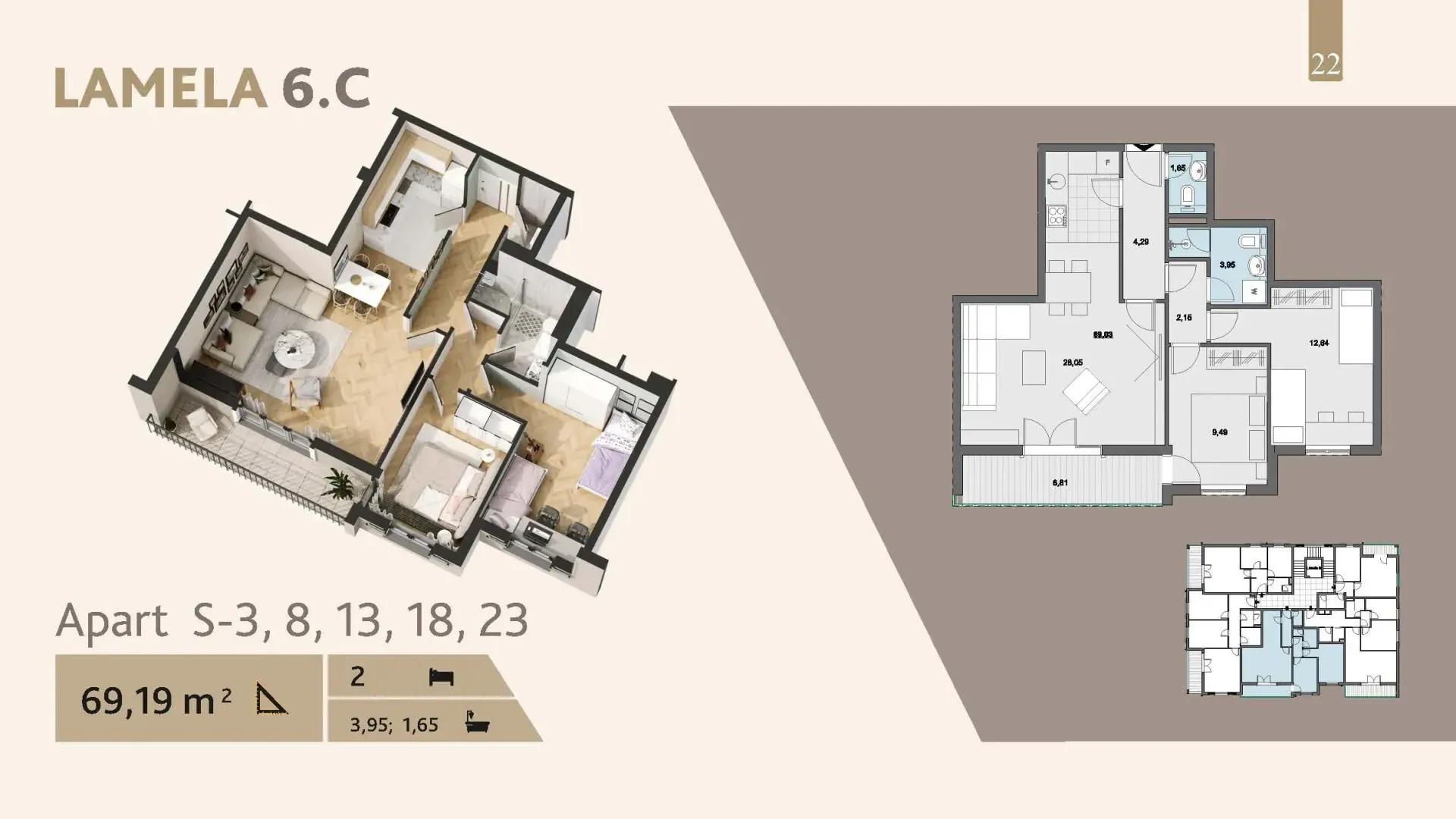 Sale, apartment, 61m², Tivat, Crna Gora