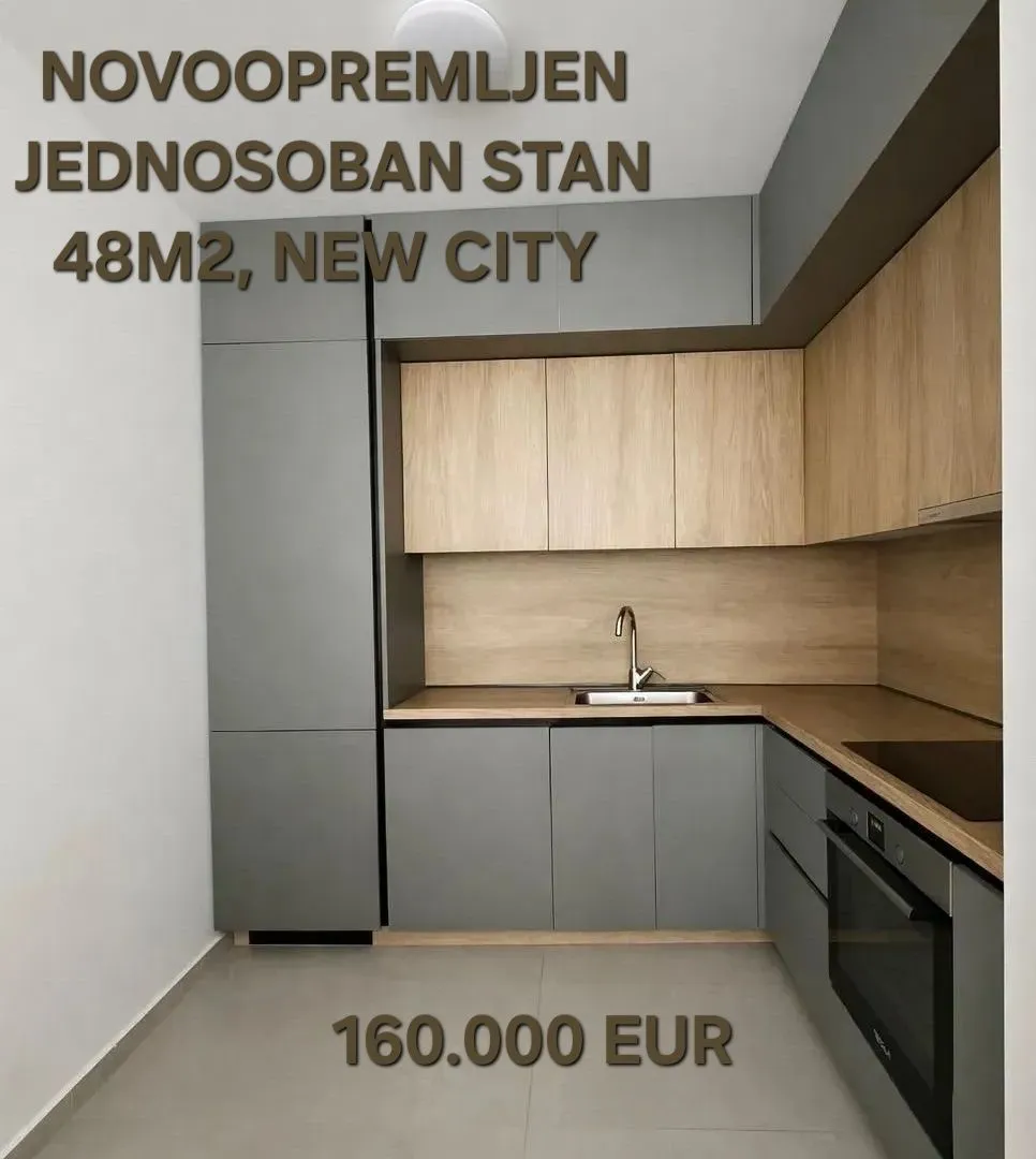Prodaja, jednosoban stan, 48m², New City, Podgorica