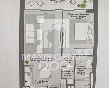 Sale, two bedroom apartment, 70m², Savski Venac, Beograd - image 5