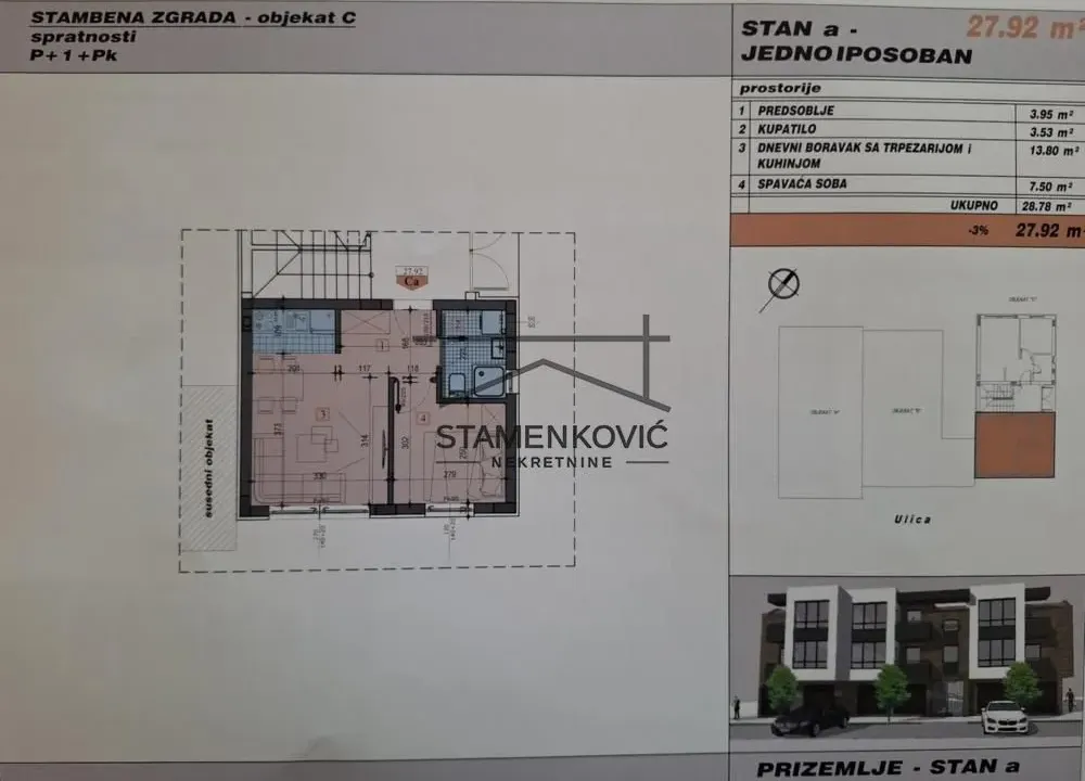 Prodaja, jednosoban stan, 26m², Adice, Novi Sad Sve Podlokacije