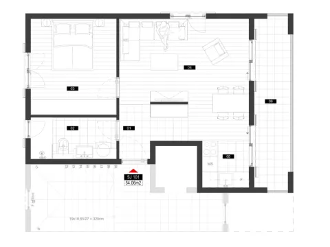 Prodaja, jednosoban stan, 54m², Mrčevac, Tivat - image 6
