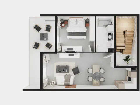 Prodaja, jednosoban stan, 56m², Bonići, Tivat - image 7