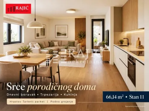 Moderan enterijer dnevnog boravka sa trpezarijom i kuhinjom. - image 3