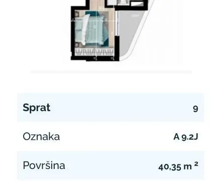 Sale, one bedroom apartment, 46m², Bečići, Budva - image 2