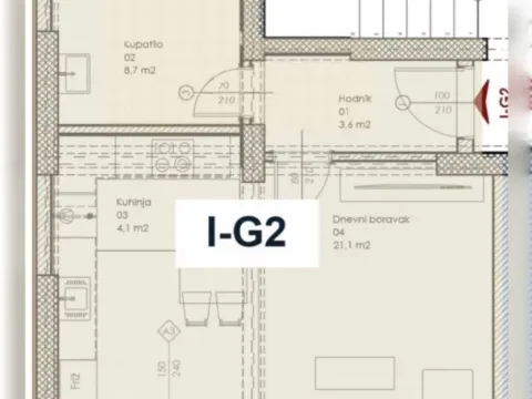 Sale, studio apartment, 41m², Ilino, Bar - image 2