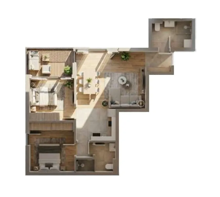 Sale, two bedroom apartment, 72m², Dobrota, Kotor