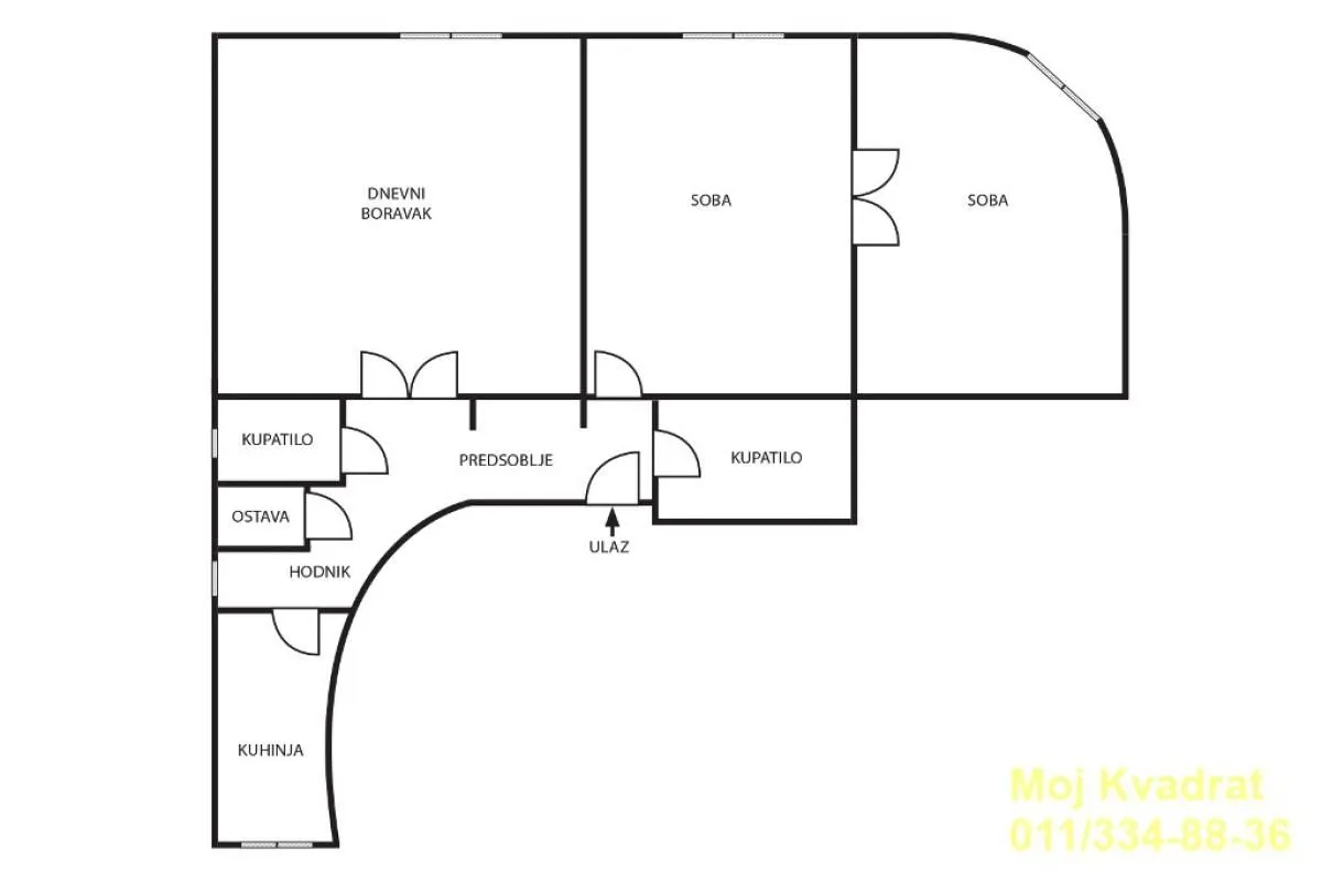 Prodaja, trosoban stan, 110m², Stari Grad, Beograd
