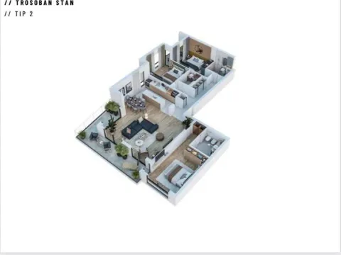 Sale, three bedroom apartment, 113m², Ilino, Bar - image 6