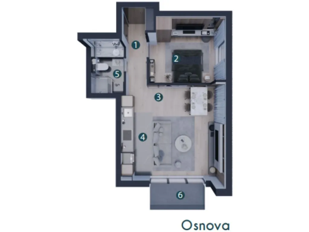 Sale, two bedroom apartment, 50m², Altina, Beograd