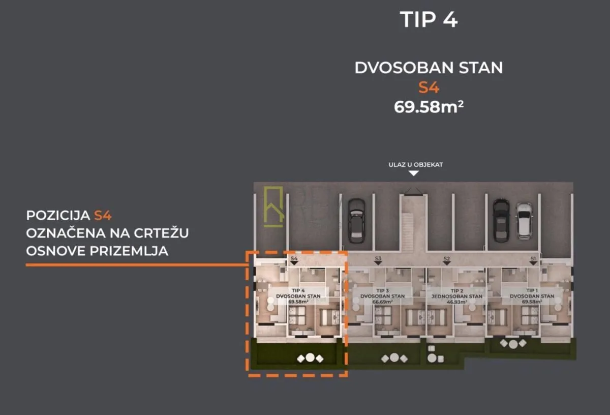 Prodaja, dvosoban stan, 67m², Donja Gorica, Podgorica