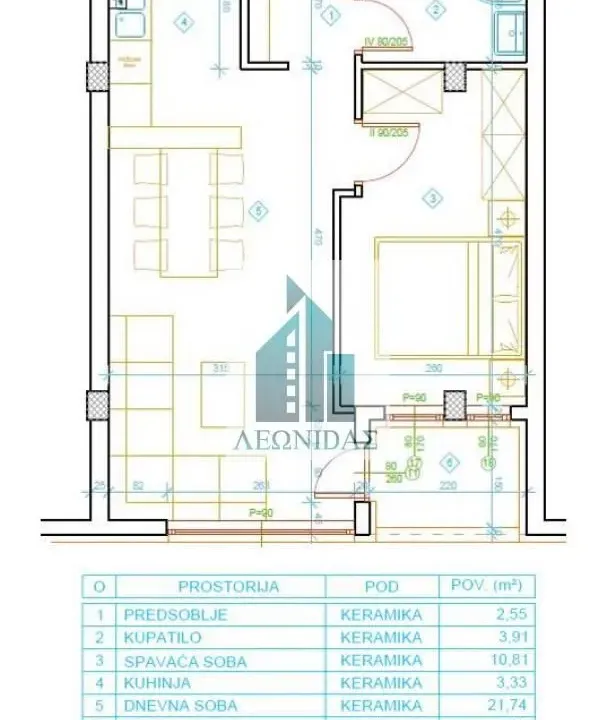 Sale, one bedroom apartment, 43m², Palilula, Niš