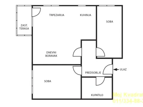 Sale, three bedroom apartment, 61m², Filmski Grad, Beograd - image 16