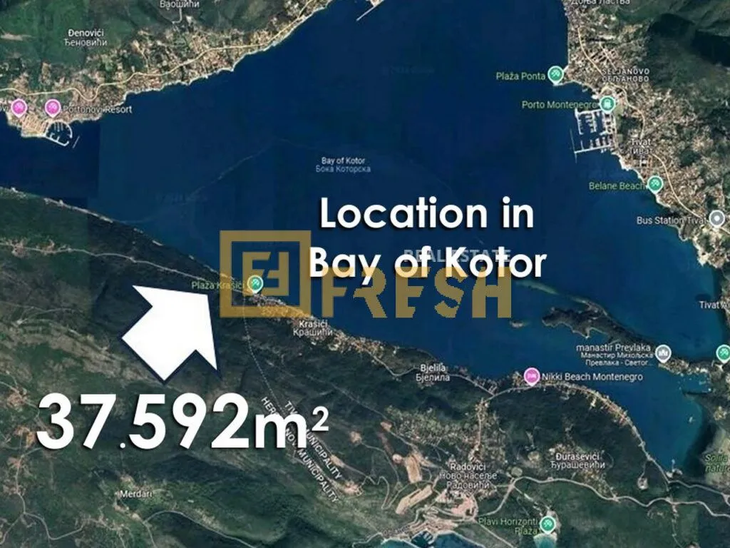 Prodaja, plac, 37592m², Tivat, Crna Gora